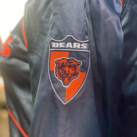 45-(VWC) Chicago Bears. NFL Originals Bears. Nylon. Starter Jacket - Picture 2 of 15